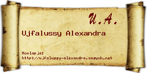 Ujfalussy Alexandra névjegykártya