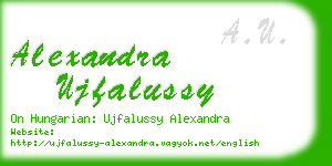 alexandra ujfalussy business card